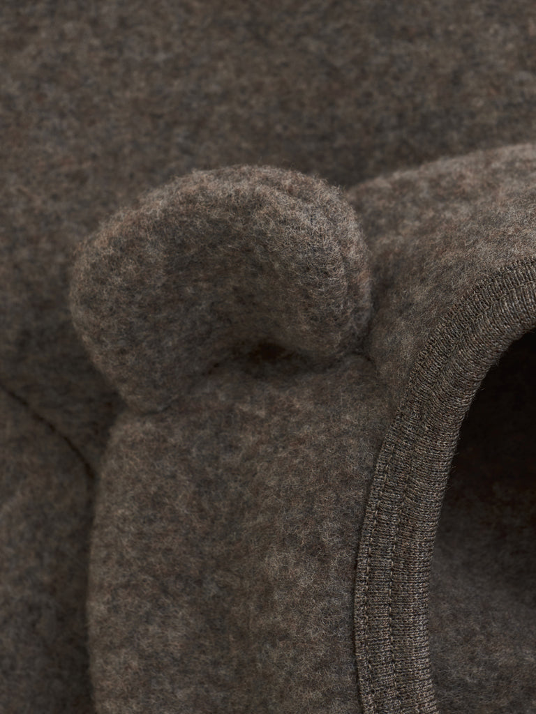 HUTTEliHUT | Jacket Ears Wool Fleece - Brown Melange