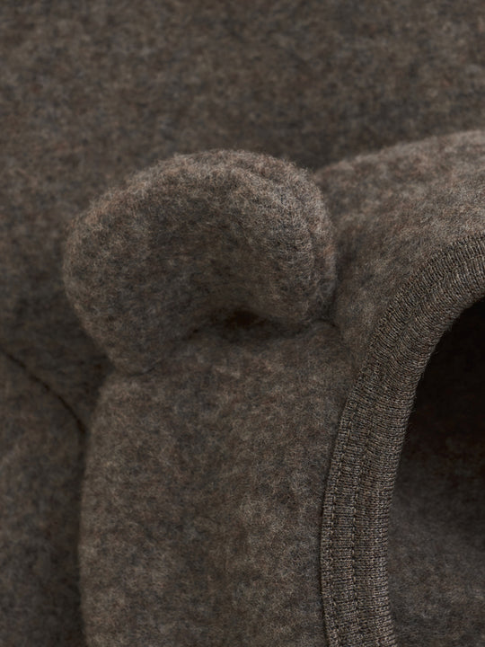HUTTEliHUT | Jacket Ears Wool Fleece - Brown Melange