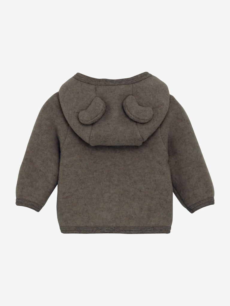HUTTEliHUT | Jacket Ears Wool Fleece - Brown Melange