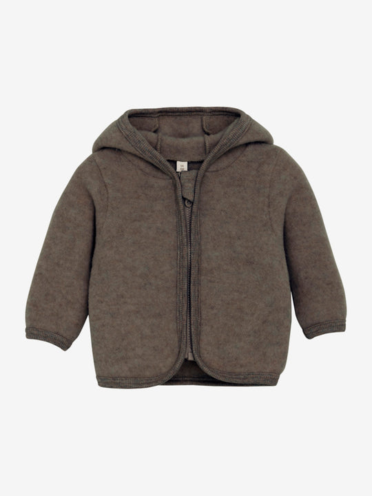 HUTTEliHUT | Jacket Ears Wool Fleece - Brown Melange