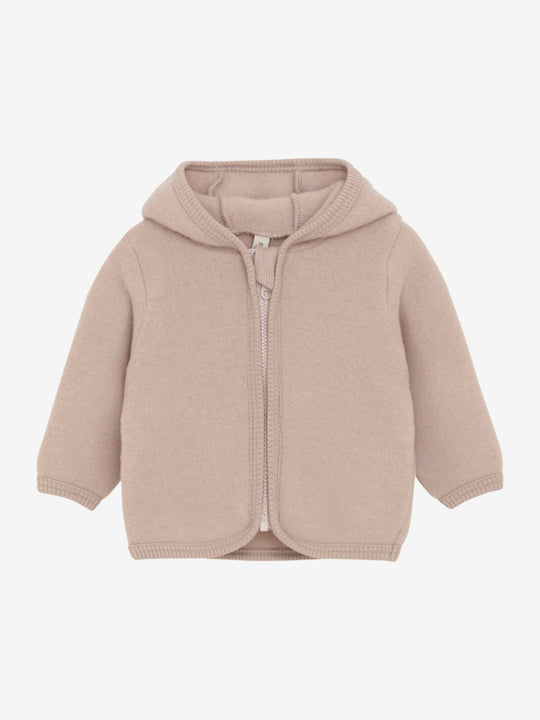 HUTTEliHUT | Jacket Ears Wool Fleece - Mahogany Rose - Torgunns Barneklær AS