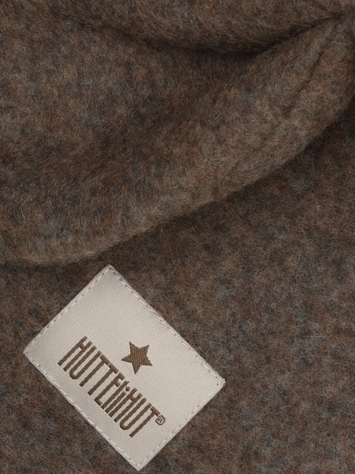 HUTTEliHUT | Ullfleece Balaclava m/kaninører - Brown Melange