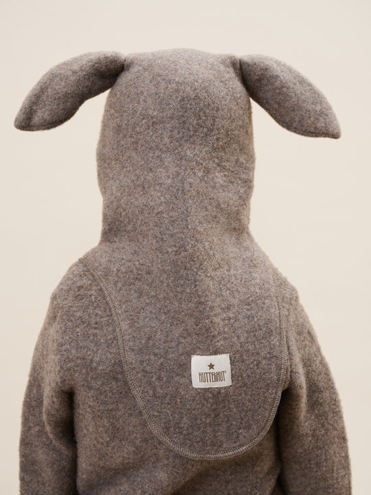HUTTEliHUT | Balaclava Ears Wool Fleece - Brown Melange