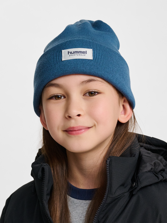 hummel hmlJR KNIT BEANIE - DUTCH BLUE - Torgunns Barneklær AS