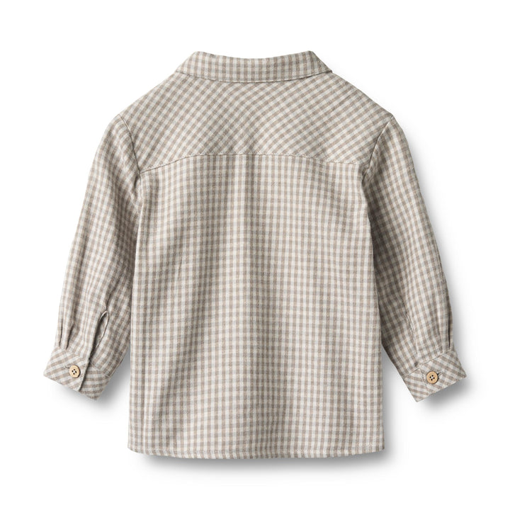 Wheat | Shirt L/S Oscar - Greybrown Check