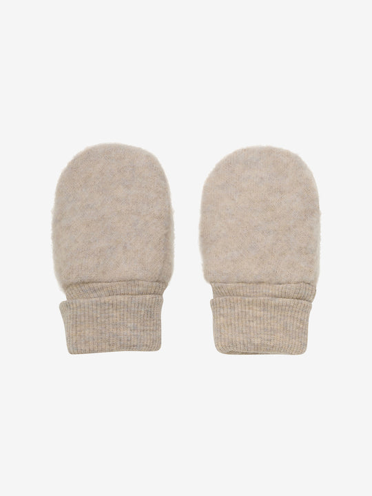 HUTTEliHUT | Mittens Wool Fleece 2-layer - Camel Melange - Torgunns Barneklær AS