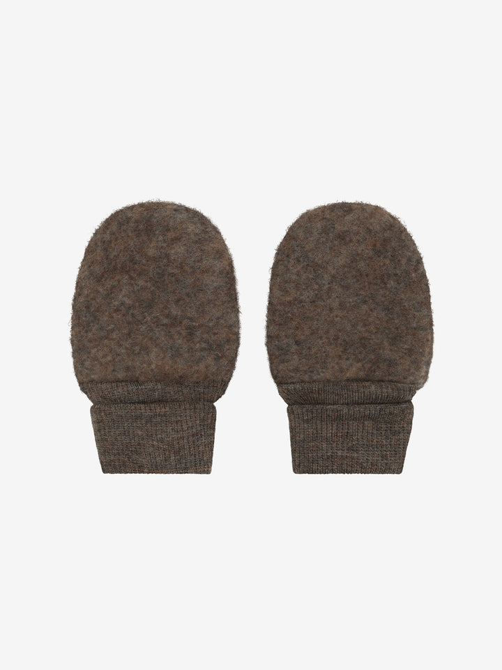 HUTTEliHUT | Ullfleece Votter - Brown Melange