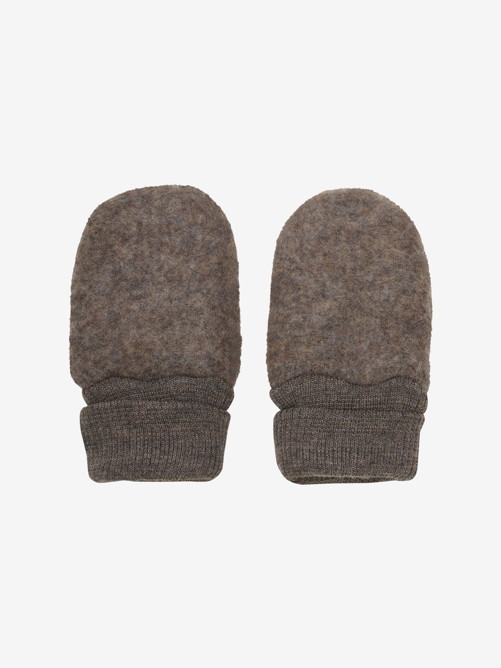 HUTTEliHUT | Mittens Wool Fleece 2-layer - Brown Melange