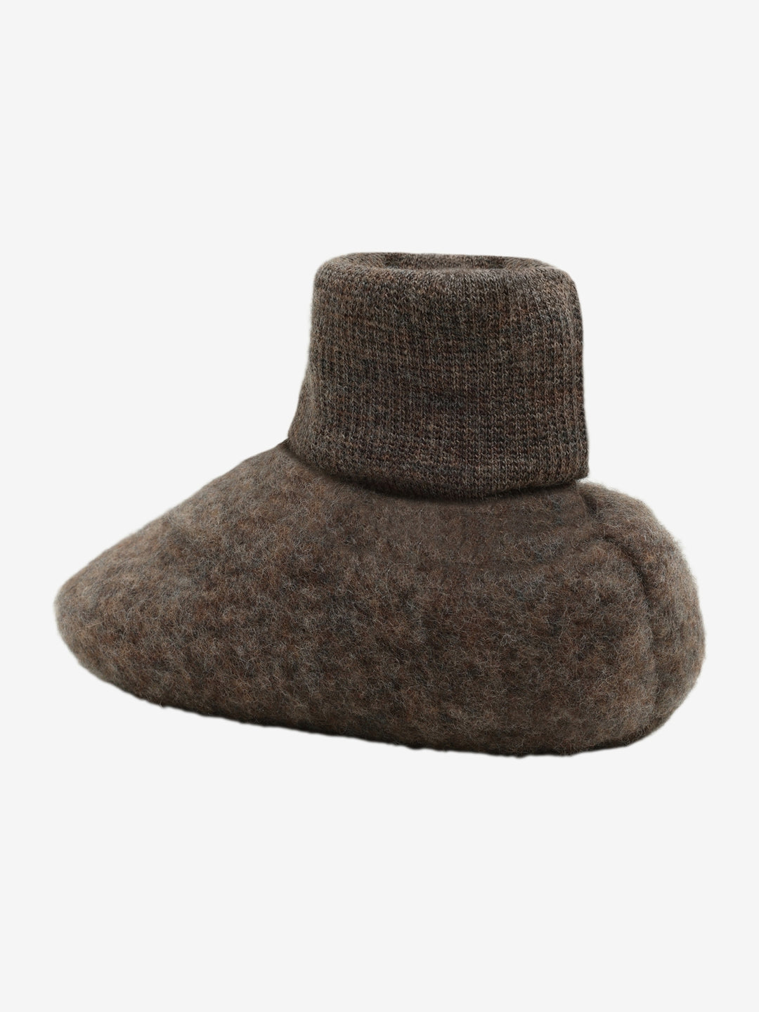 HUTTEliHUT | Ullfleece Tøfler - Brown Melange
