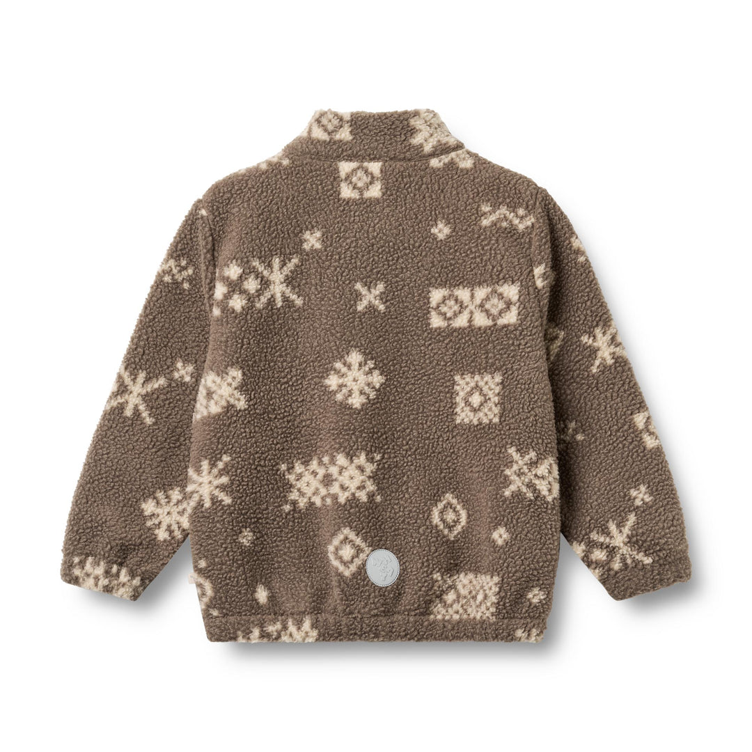 Wheat | Helge Fleecejakke - Dry Wood Jacquard