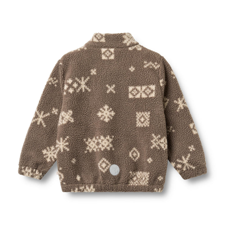 Wheat | Helge Fleecejakke - Dry Wood Jacquard