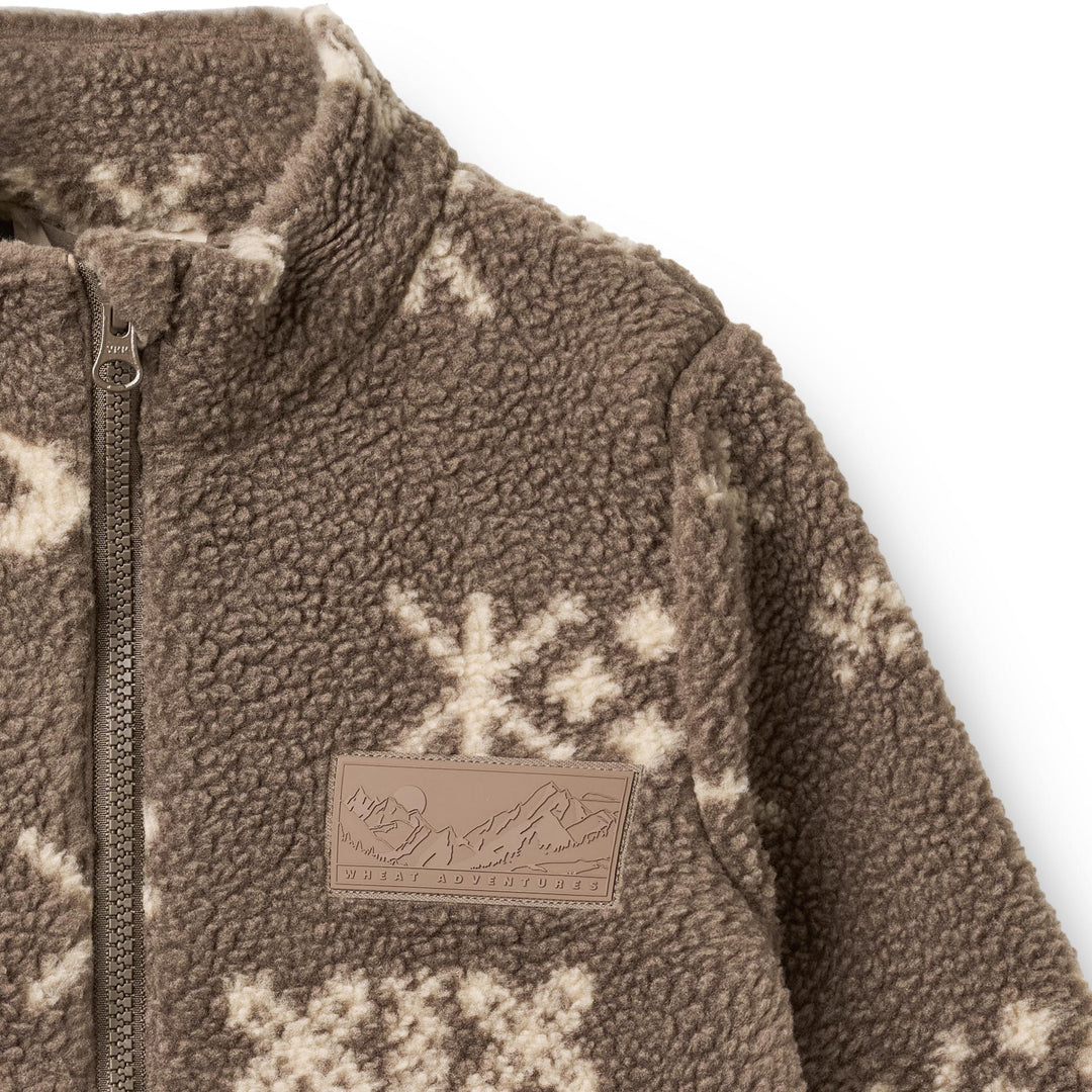 Wheat | Helge Fleecejakke - Dry Wood Jacquard