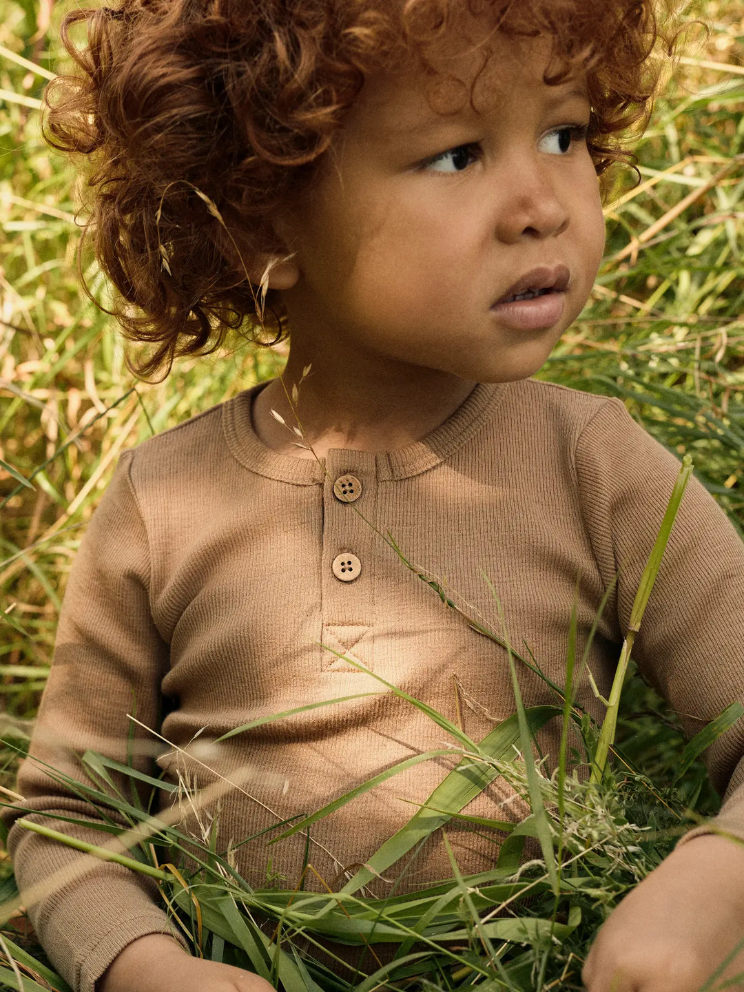 Lil' Atelier Mini NOEL NEB WOOL LS SLIM TOP - Tigers Eye - Torgunns Barneklær AS