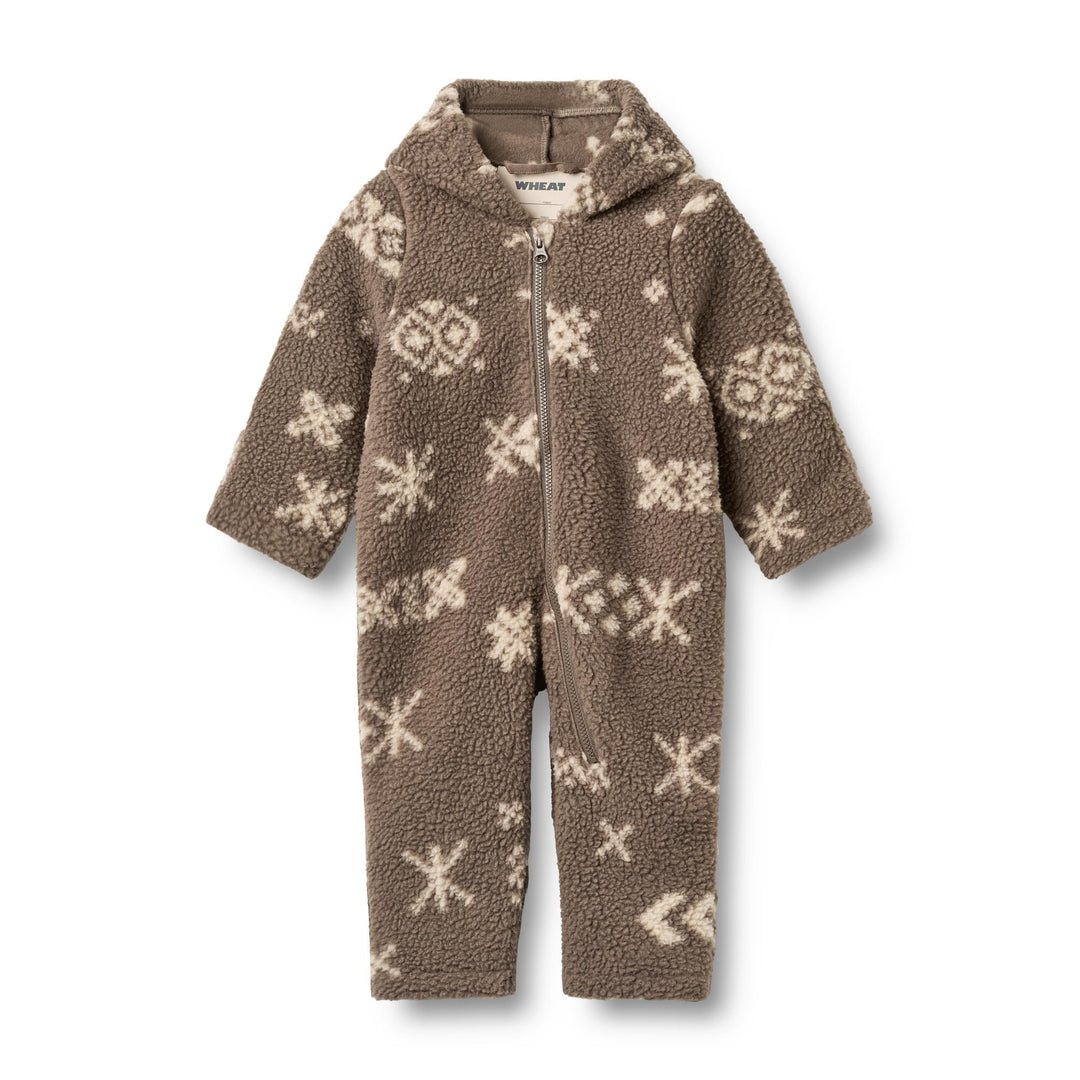 Wheat | Allo Fleecedress - Dry Wood Jacquard