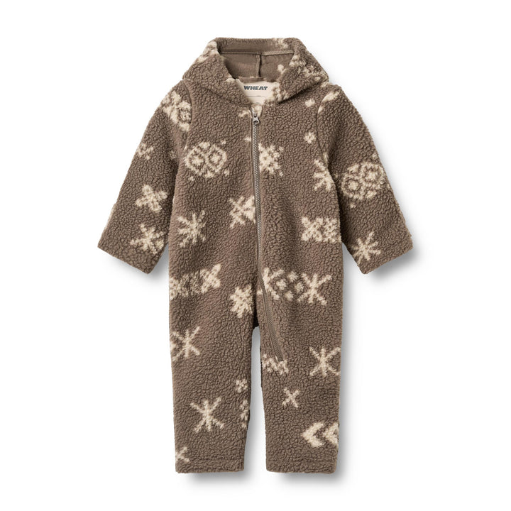Wheat | Allo Fleecedress - Dry Wood Jacquard
