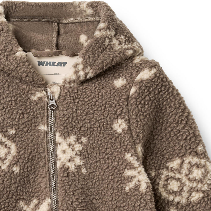 Wheat | Allo Fleecedress - Dry Wood Jacquard