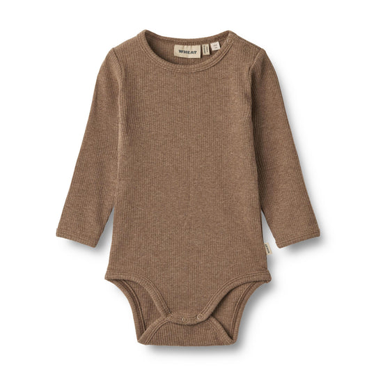 Wheat Rib Body L/S Berti - Coffee Melange