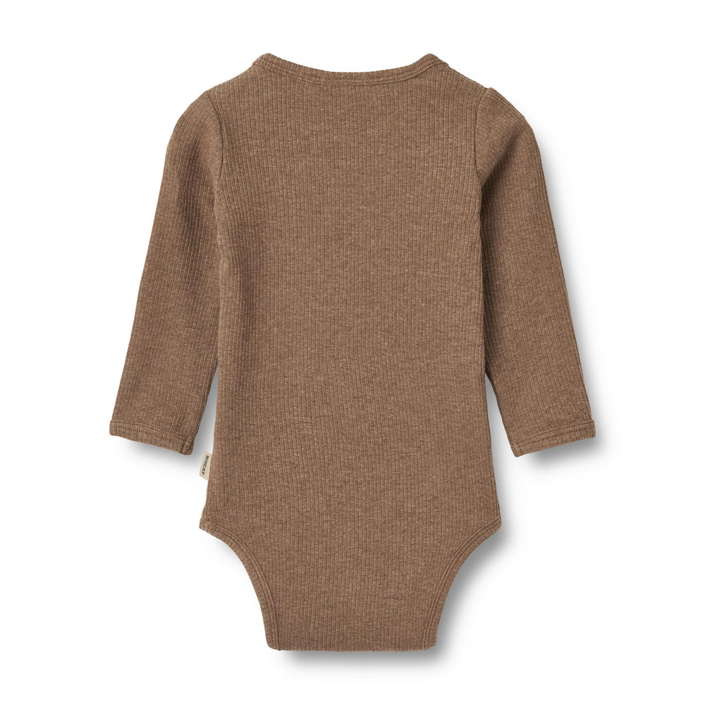 Wheat Rib Body L/S Berti - Coffee Melange