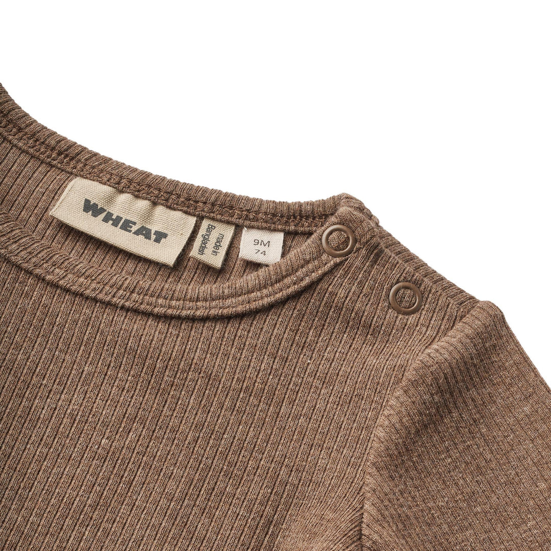 Wheat Rib Body L/S Berti - Coffee Melange