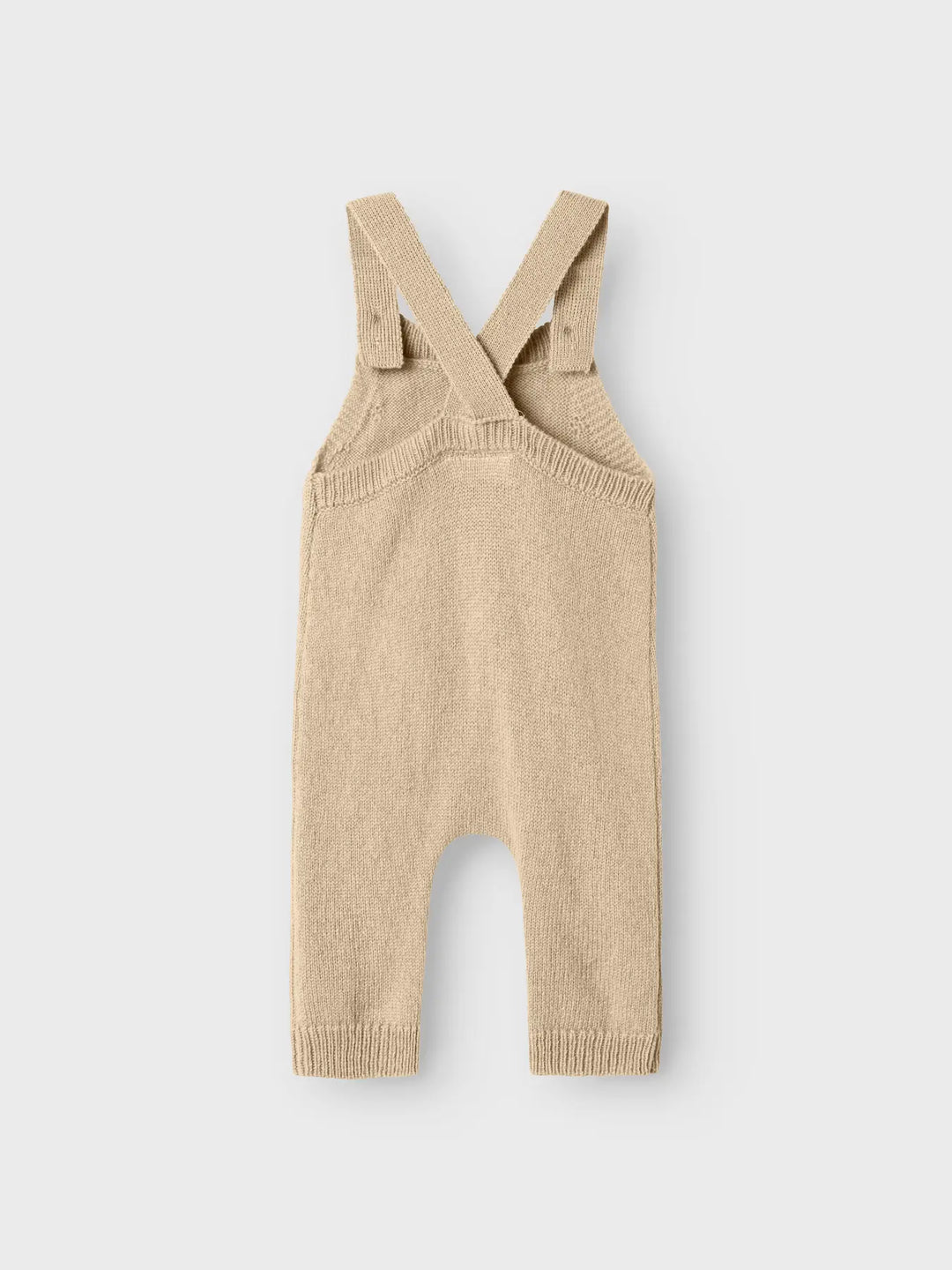 Lil' Atelier Baby WOOL NALIO KNIT OVERALL - Safari Melange - Torgunns Barneklær AS
