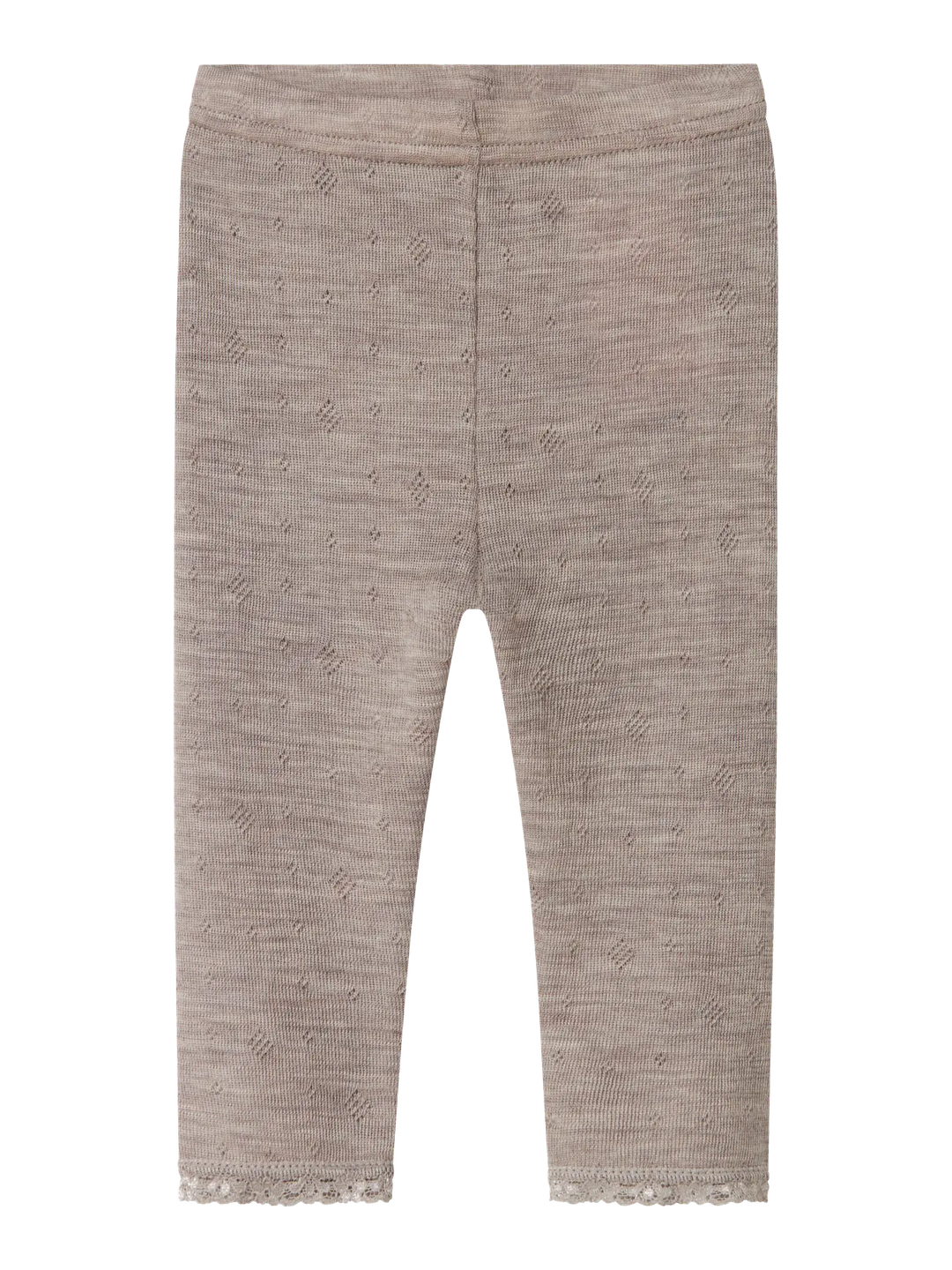 name it baby WANG WOOL NEEDLE LEGGING SOLID NOOS - Satellite - Torgunns Barneklær AS