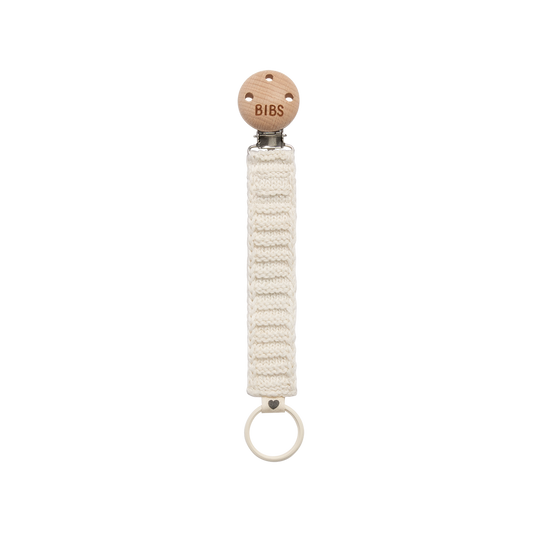 BIBS Pacifier Clip Knitted | Ivory - Torgunns Barneklær AS