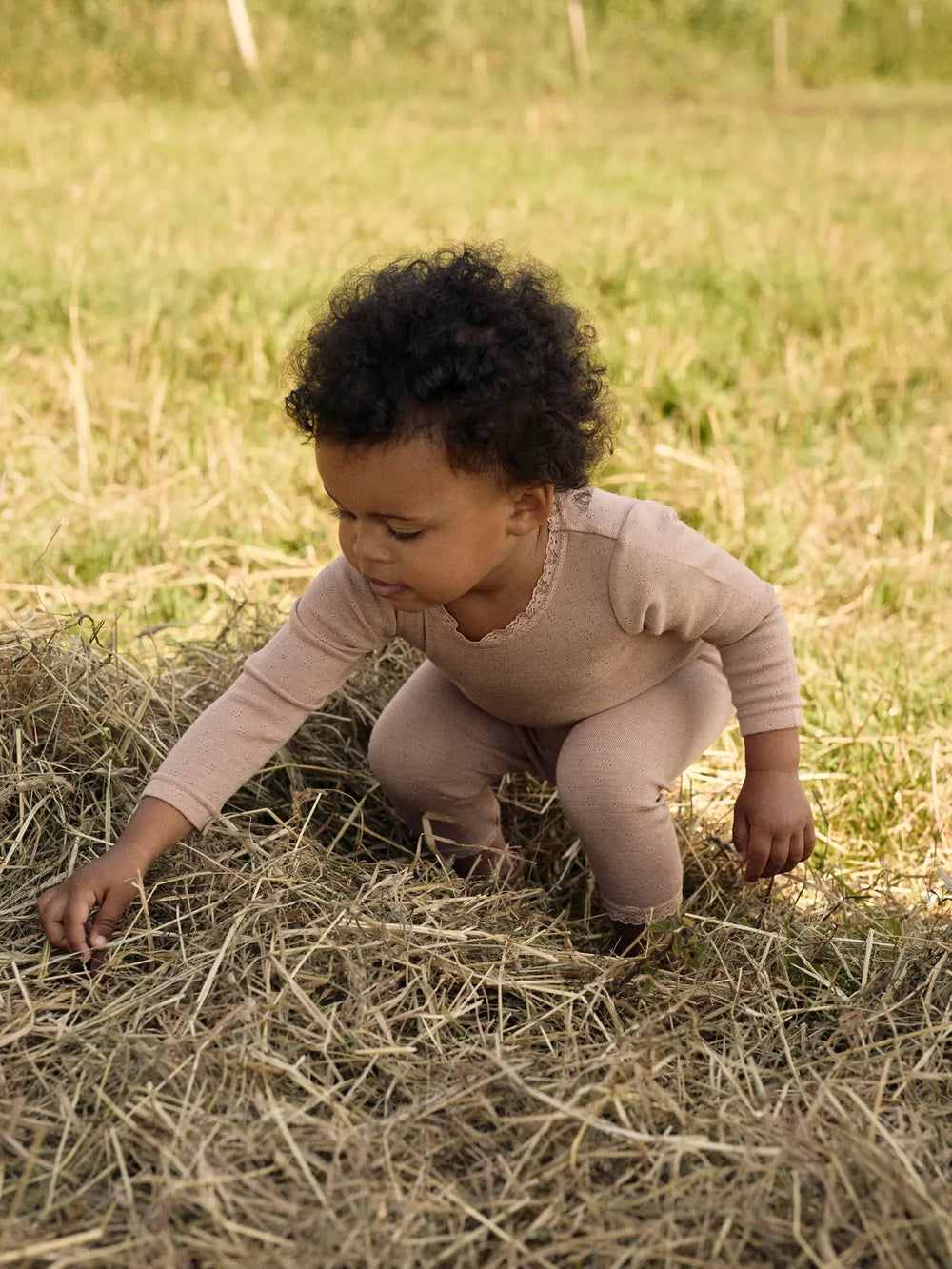 Lil' Atelier Baby NOEL NAB WOOL SLIM LEGGING - Roebuck - Torgunns Barneklær AS