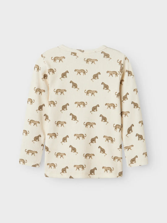 Lil' Atelier Mini LAVO ENO SLIM LS TOP - Turtledove | LEO - Torgunns Barneklær AS