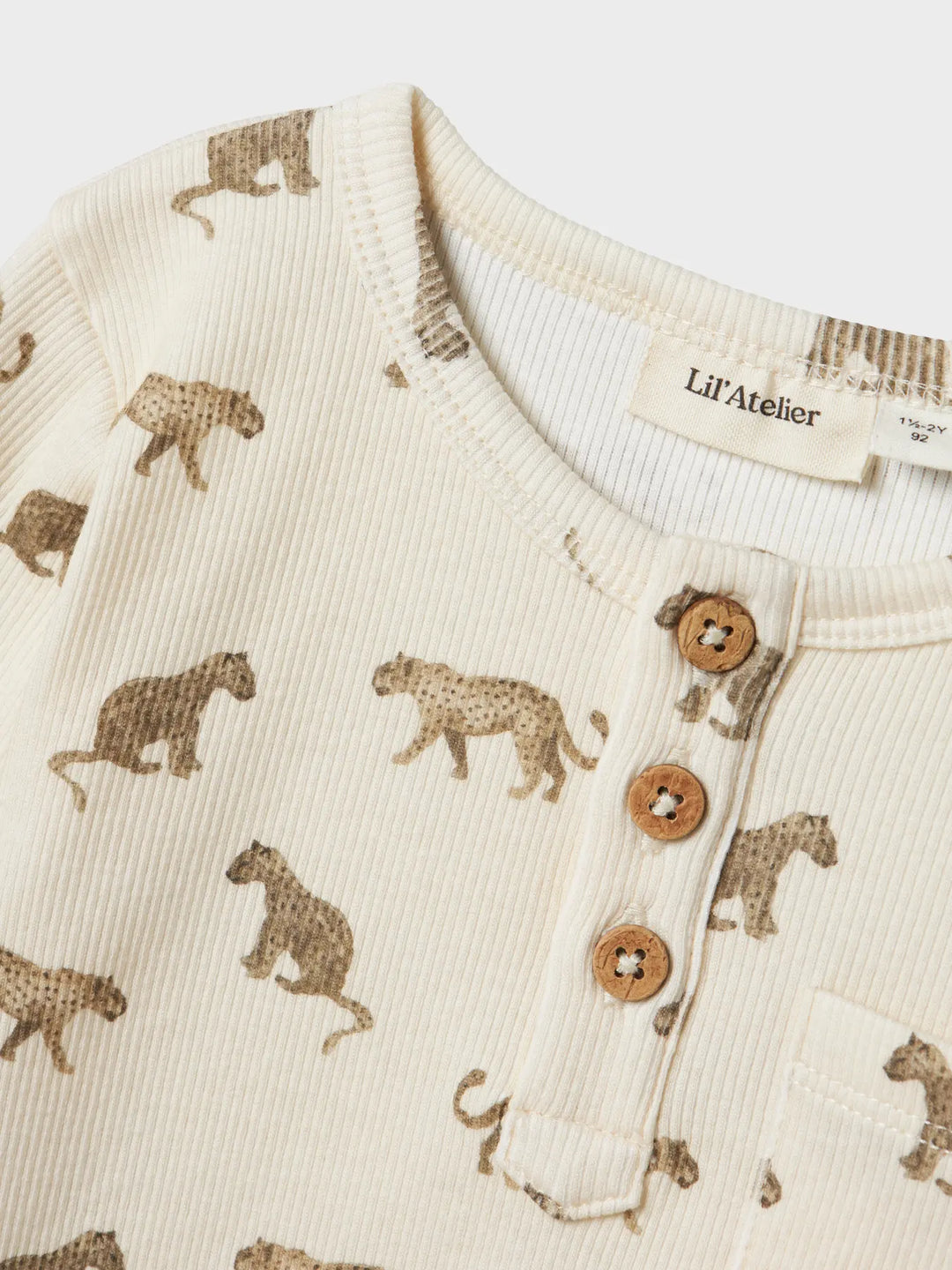 Lil' Atelier Mini LAVO ENO SLIM LS TOP - Turtledove | LEO - Torgunns Barneklær AS