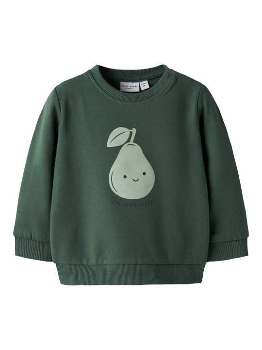 name it baby VONNE LS SWEAT - Garden Topiary | Pear - Torgunns Barneklær AS