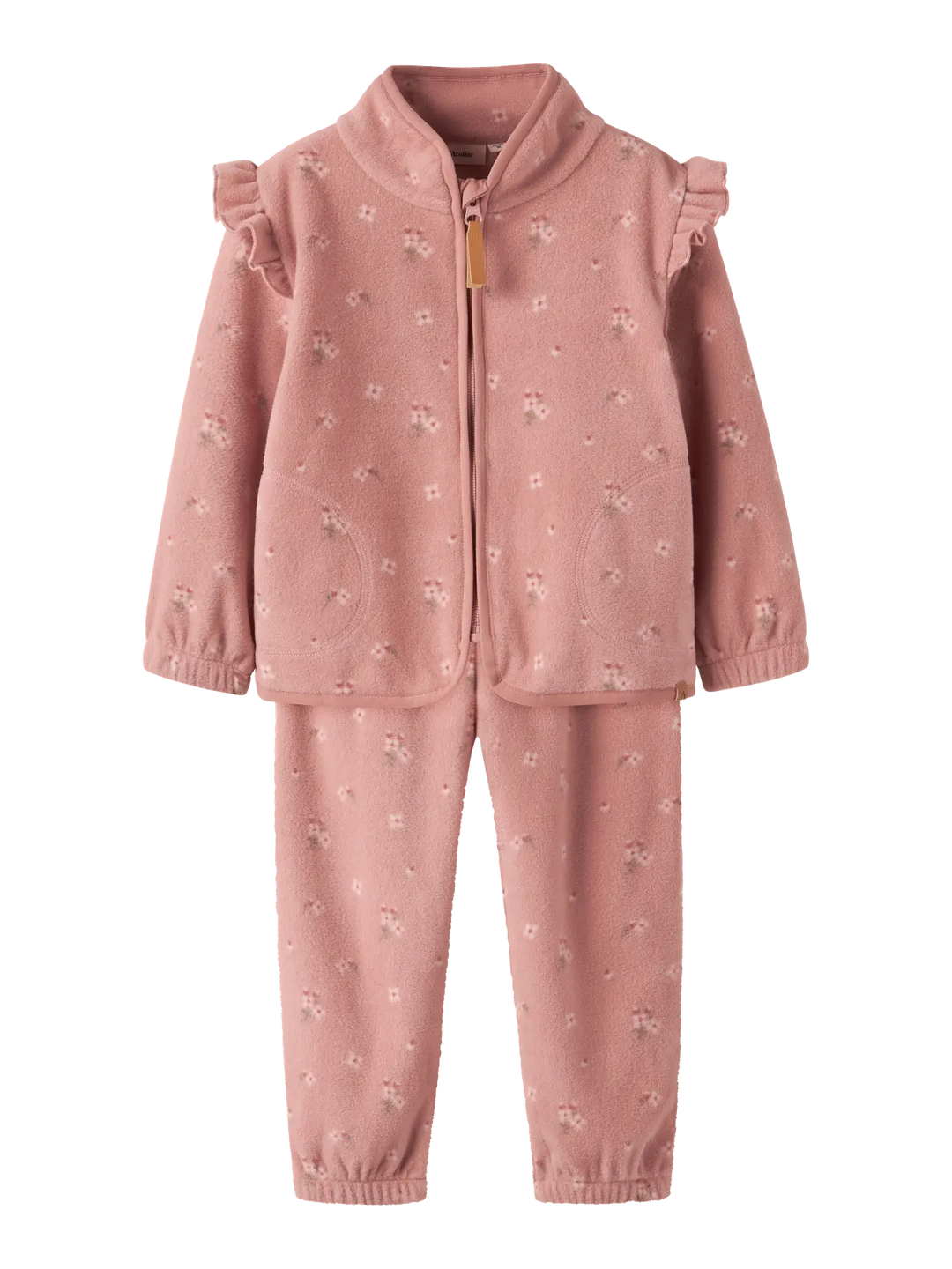 Lil' Atelier Mini LASPEKTRA FLEECE SET AOP - Misty Rose - Torgunns Barneklær AS