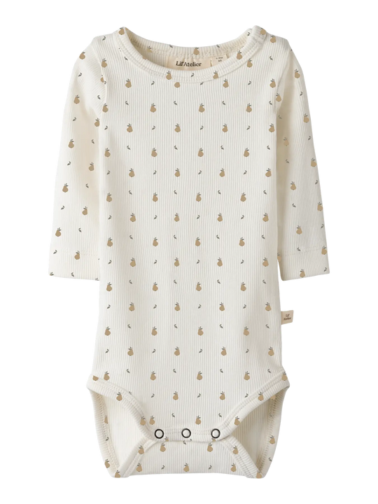 Lil' Atelier BABY LAGO MIO LS SLIM BODY - Coconut Milk | Pear - Torgunns Barneklær AS