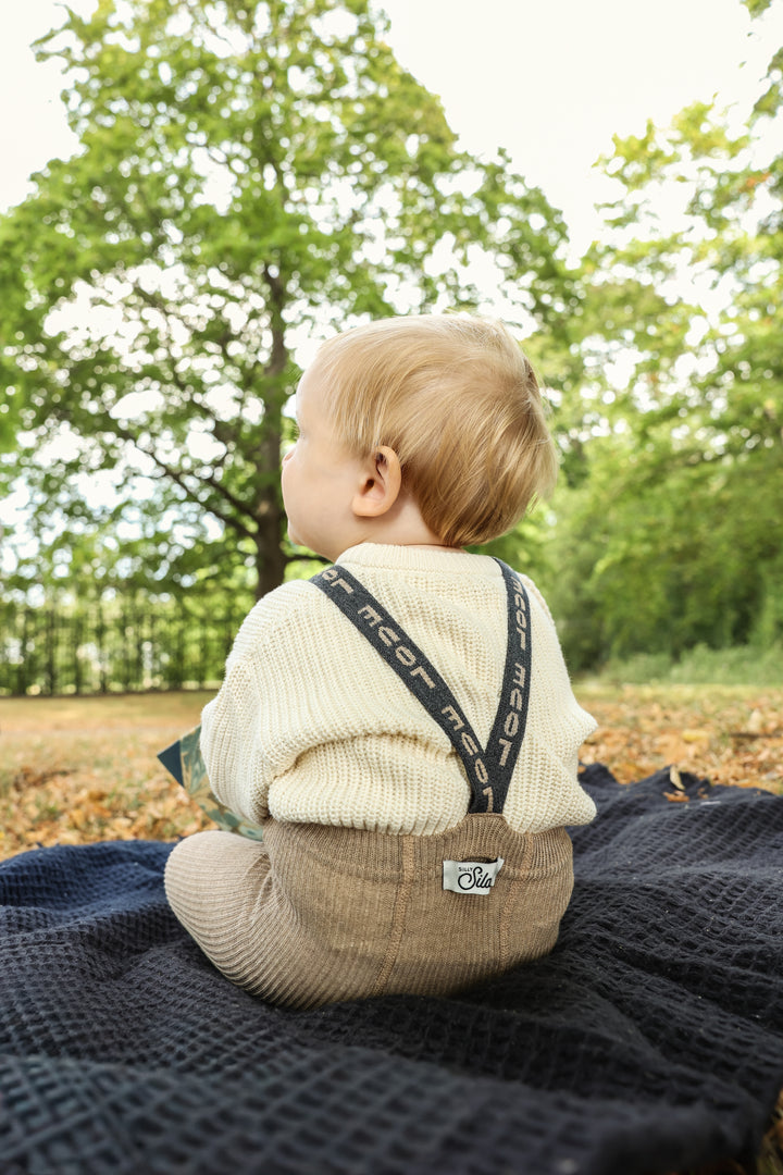 Silly Silas® | Classic strømpebukse med seler – Peanut Blend Patterned