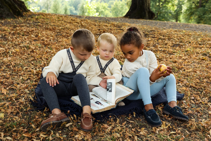 Silly Silas® | Classic strømpebukse med seler – Peanut Blend Patterned