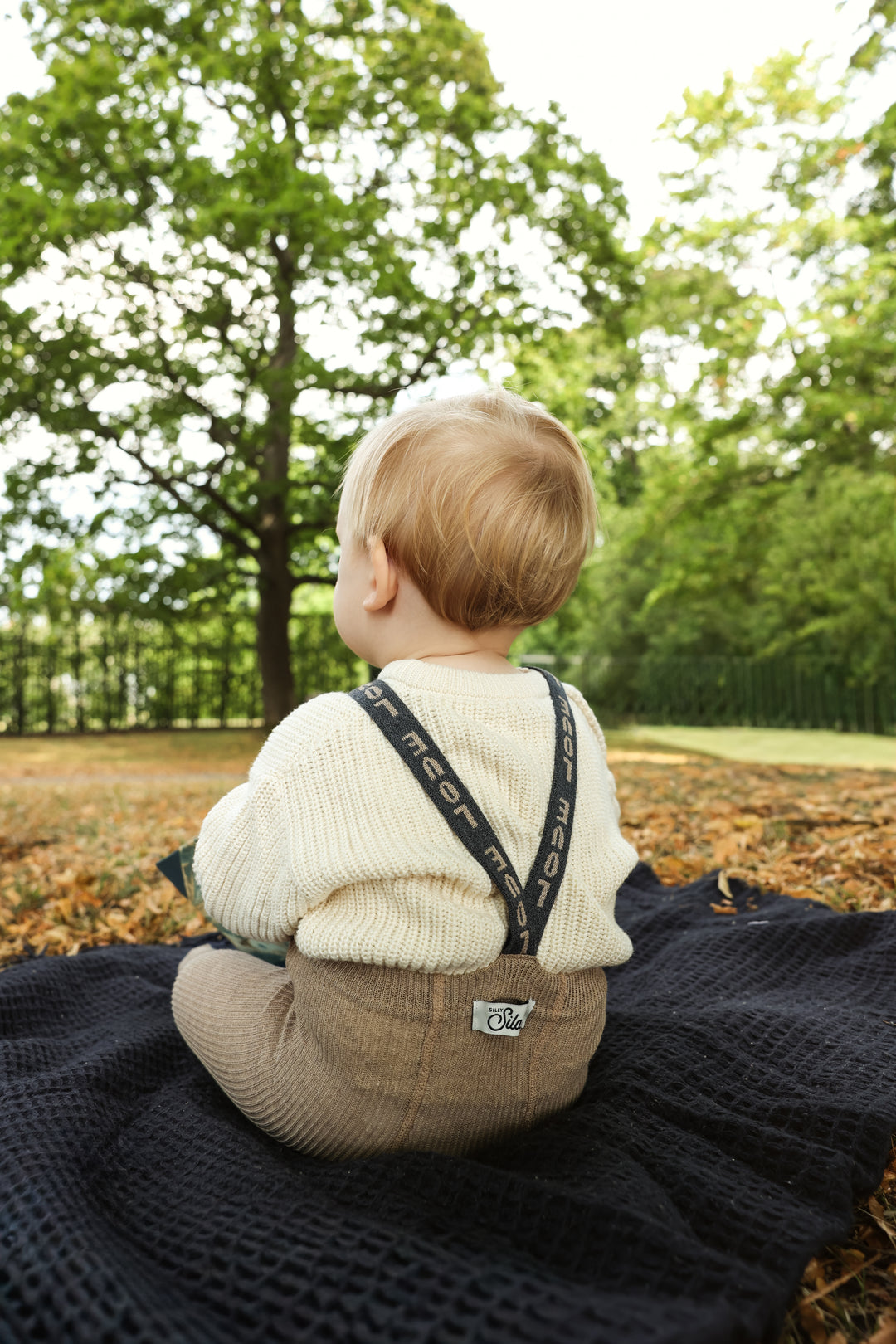 Silly Silas® | Classic strømpebukse med seler – Peanut Blend Patterned