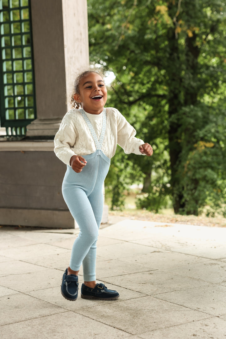 Silly Silas® | Classic leggings med seler – Misty Blue Patterned