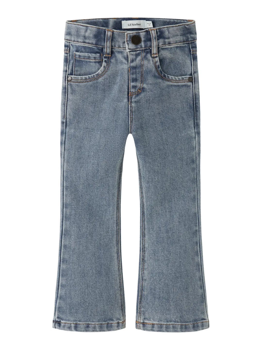 Lil' Atelier Mini SALLI SLIM BOOT JEANS - Medium Blue Denim - Torgunns Barneklær AS