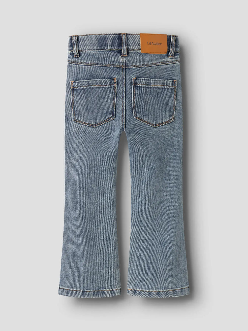 Lil' Atelier Mini SALLI SLIM BOOT JEANS - Medium Blue Denim - Torgunns Barneklær AS