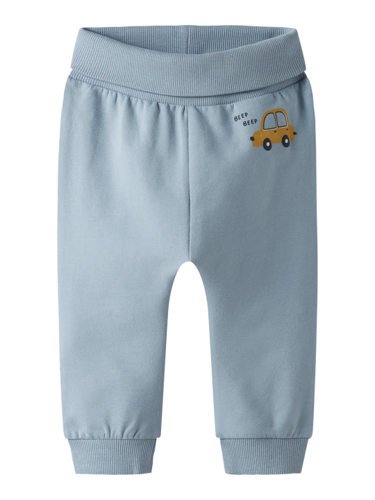 name it baby VONNE SWEAT PANT - Dusty Blue | Car - Torgunns Barneklær AS
