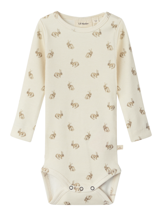 Lil' Atelier BABY LAVO EMO LS SLIM BODY - Turtledove Rabbit