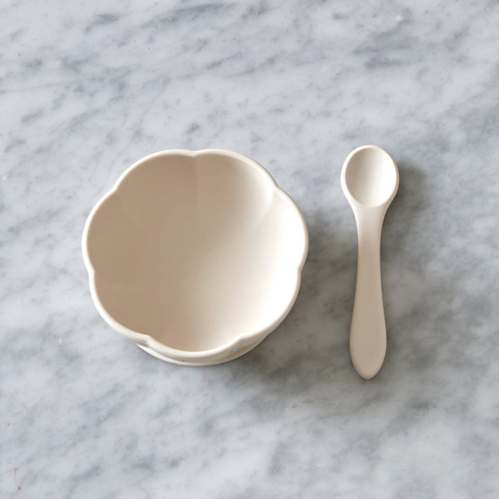 Jack o Juno Poppy in Bloom - Bowl & Spoon Set Poppy Print - Torgunns Barneklær AS