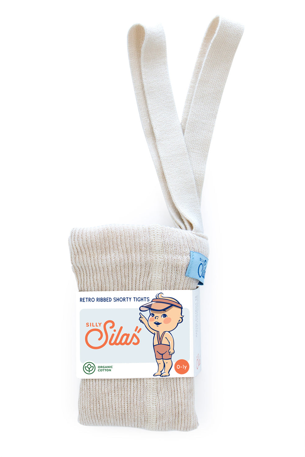 SillySilas® Cotton shorty tights with braces Cream Blend - Torgunns Barneklær AS