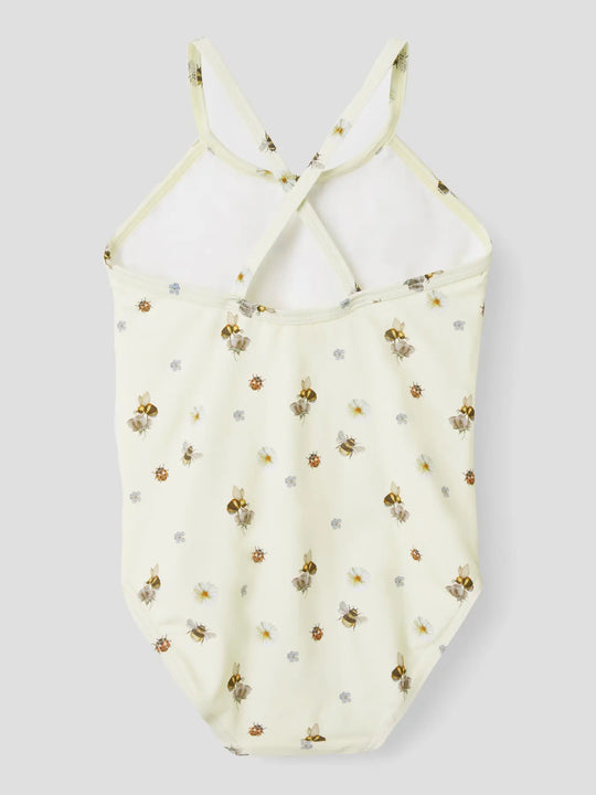 Lil' Atelier Mini HELGINA SWIMSUIT - Turtledove - Torgunns Barneklær AS