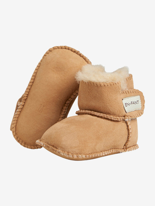 En Fant Sheepskin Bootee - Camel