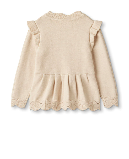 FLIINK ALILLY PEPLUM PULLOVER - SANDSHELL