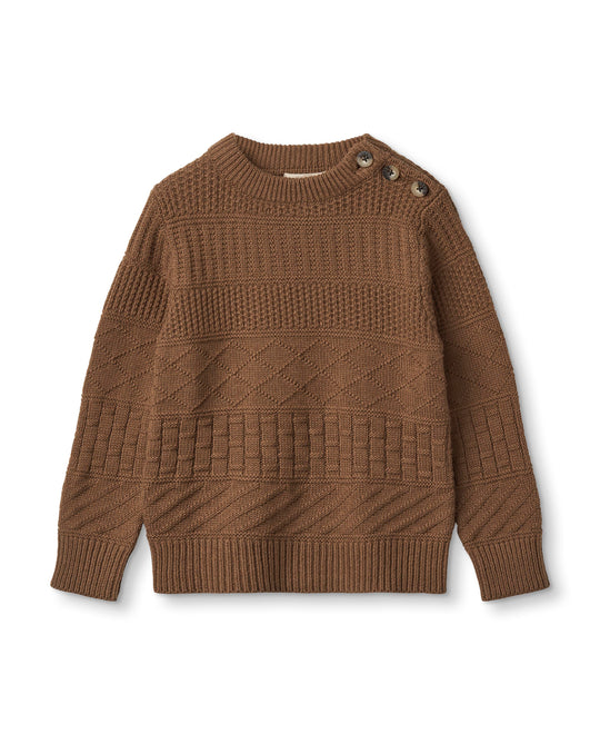 FLIINK NOVA KNIT PATTERN PULLOVER - CARAFE