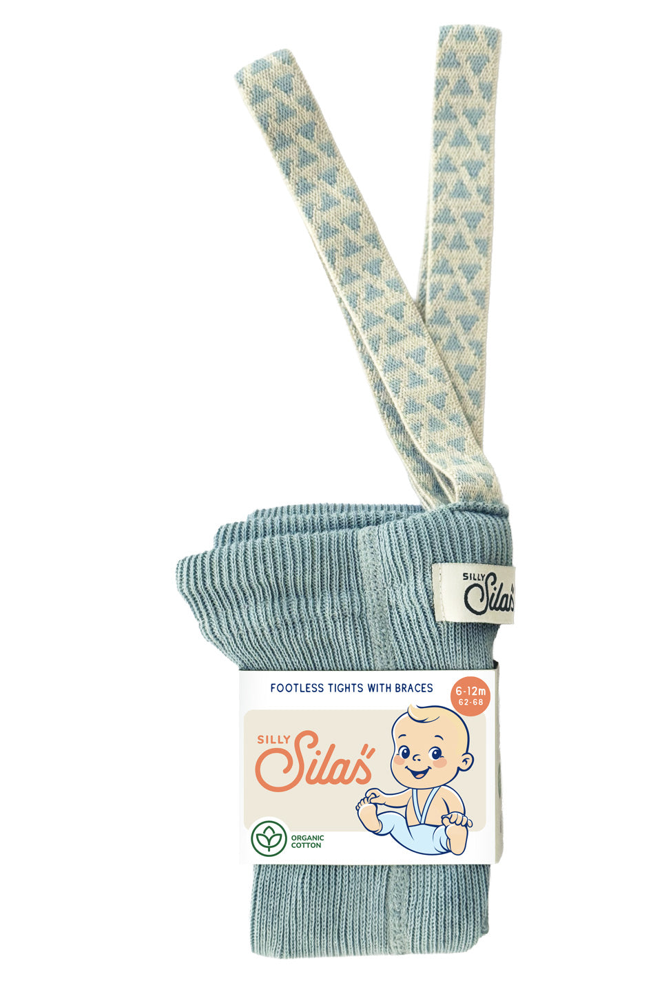 Silly Silas® | Classic leggings med seler – Misty Blue Patterned