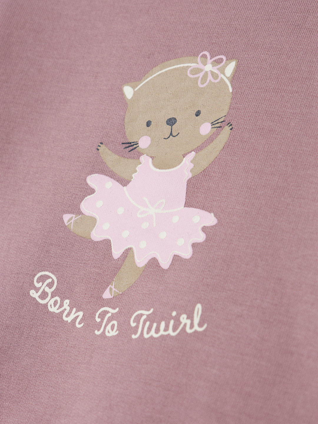 name it baby VRILLIE LS SWEAT - Elderberry | Cat Ballerina