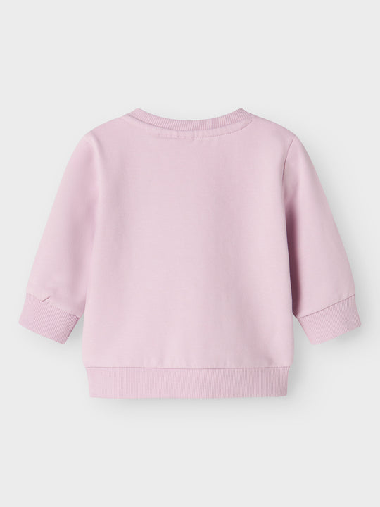 name it baby VRILLIE LS SWEAT - Winsome Orchid | Bow