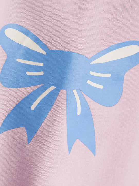 name it baby VRILLIE LS SWEAT - Winsome Orchid | Bow